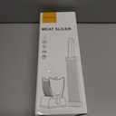 ONCE FOR ALL Fresh Meat Slicer Cleaver Kitchen Knife Set For Meat Slicing Shredding, Manual Jerky Cutter Food Slicer For Beef Pork Mutton For Home Cooking BBQ Hot Pot (Gray)