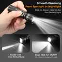 UNROEVS Rechargeable Mini Flashlight with Magnet,Pocket Flashlights High Lumens with Clip,1200 Lumens Compact LED Small Light and Long Range,EDC Flash Light for Everyday Carry.