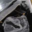 COMHOMA Makeup Vanity Desk with Mirror and Lights, Vanity Table and Chair Set with 5 Drawers and Charging Station, Bedroom Dresser LED Mirror Stepless Dimmable & 3 Color Modes Adjustable, Black