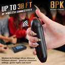 Digital Energy Wireless Handheld Game Buzzer System - Console Displays First Buzz-in - Great for Jeopardy, Family Feud, Trivia and Buzz Games - 8 Joystick Buzzers
