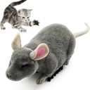 Tipmant Electric Mice Rat Animal Toy Vibration, Moving Pets Cat Dog Puppy Teasing Toys Prank Scary Kids Gifts (Grey Mouse)