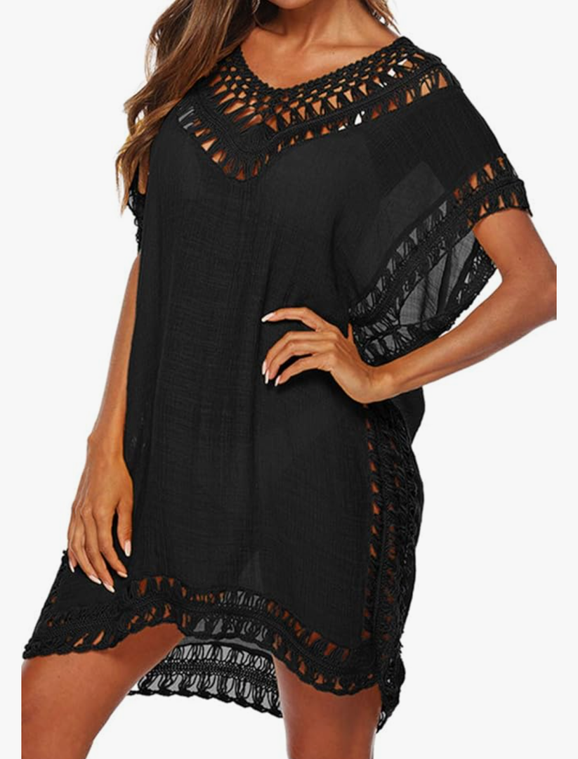 Adisputent Womens Swimsuits Cover Ups Crochet Chiffon Beach Cover Bathing Suit Bikini Wear Coverups Dress, XL
