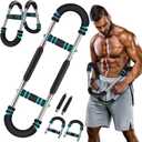 Twister Arm Trainer, 60-100lb Adjustable Chest Workout Bar, Power Arm Trainer for Men, Shoulder Arm Equipment, Forearm Strengthener, Portable Detachable Machine Full Body for Gym Home Fitness (blue)