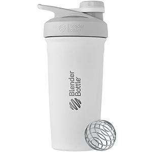 BlenderBottle Sport Twist Insulated Stainless Steel Shaker Bottle with Wire Whisk, 24-Ounce, White – Protein Shakes & Hydration for Athletes & Fitness Enthusiasts, Easy Mixing, Keeps Drinks Cold, Twist Cap