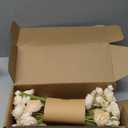 Ling's moment Ranunculus Artificial Flower, Faux Silk Mini Ranunculus Flowers for DIY Bouquet, Bulk Fake Wedding Filler Flowers for Centerpieces Arrangements Bridal Shower Decorations, Cream