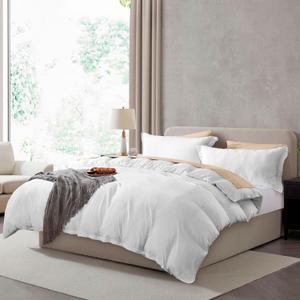 Hearth & Harbor California King Duvet Cover Set - Cal King Soft Prewashed White Duvet Cover, 3 Piece Set with Zipper Closure, 1 Duvet Cover 104x98 inches and 2 Pillow Shams