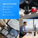 2 x Mini Car Air Purifier-True HEPA Portable Small Air Purifier 15dB Quiet Cordless for Smoke/Dust/Pet Hair with 3-Layer Filtration for Cars/Small Bedroom/Office/Desk/Travel (Black