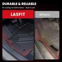 LASFIT Floor Mats & Trunk Mat & Backrest Mat for Toyota RAV4 2026 Hybrid (Not Fit Plug-in Hybrid. Fit for Cargo with Subwoofer) RAV 4 All Weather TPE Custom Fit Automotive Car Liner Accessories Black
