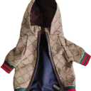 Dog Hoodie Luxury Winter Small Dog Jacket Clothes Classic Designer French Bulldog Teddy Pug Puppy Clothes(S)