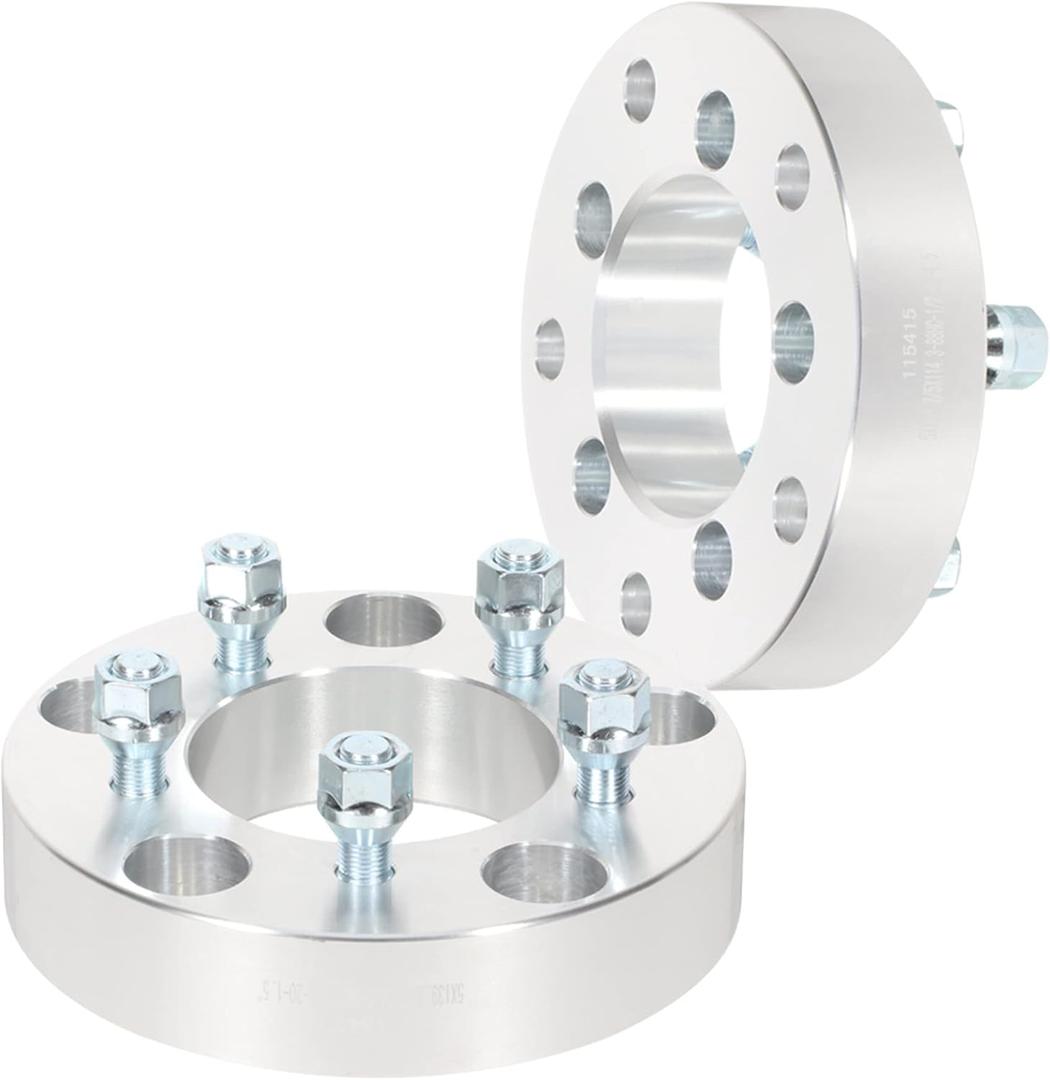 OCPTY 5x5.5 to 5x4.5 Wheel Adapters 1.5 inch with 1/2" ThreadSize 88mm Hub Bore fits 1994-2008 for Ram 1500 2003-2008 for E150 2PCS