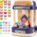 LOYO Claw Machine for Kids, Mini Vending Machine with 30Pcs Toys, Candy Dispenser Arcade Game for Kids 6 7 8 9 10 Birthday Gifts (Blue)