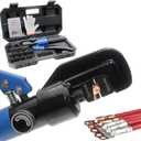 10 Tons Hydraulic Wire Battery Cable Lug Terminal Crimper Crimping Tool With 9 Pairs of Dies,1/8 Wire Rope Crimping Tool