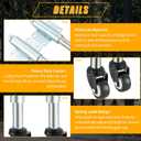 2" Spring Loaded Gate Caster, Set of 2 TPU Wheel Heavy Duty Casters, Load Capacity 110 Lbs