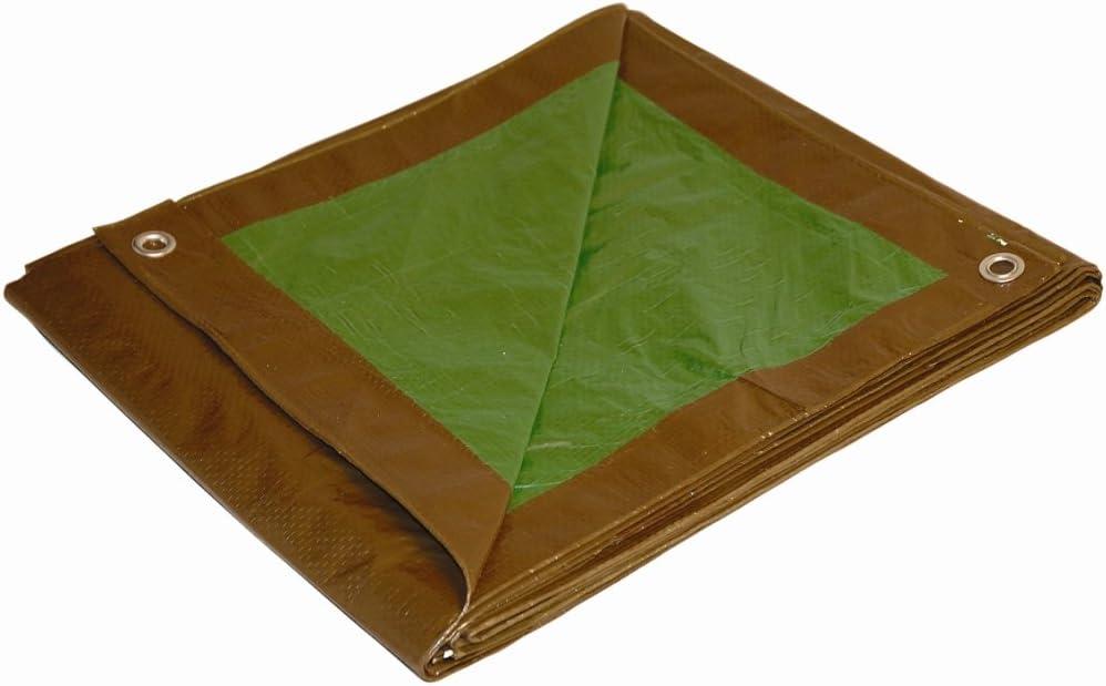 Dry Top 10068 Medium Duty Tarp, 6x8 Feet, Brown/Green