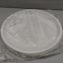 Round Wood Serving Tray with Beads, White Washed Wooden Decorative Tray for Entertaining, Decoration, and Gifting (13")