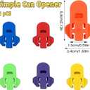Colorful Can Opener Set, 6-Pack for Soda, Beer, Coke | Plastic Tab Can Openers | Beverage Barricade for Picnic BBQ.