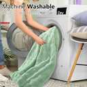 Bcareself Faux Fur Throw Blanket Ultra Soft Plush Fluffy Blanket for Couch, Bed, Sofa - Lightweight Yet Warm Winter Blanket for Women Men - Machine Washable Valentine Gifts 50x60 Inches Sage Green