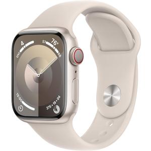 Apple Watch Series 9 [GPS, 45mm] - Starlight Aluminum Case with Starlight Sport Band, M/L 