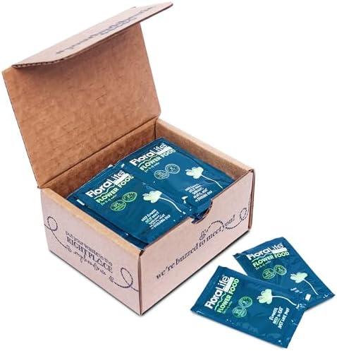 FloraLife Fresh-Cut Flower Food - Sachet Multi-Nutrient & Hydration Solution - 20 Packets