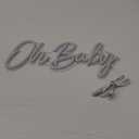Kavaas Oh Baby Neon Sign for Backdrop 16.4" x 6.9" - Led Light Up Sign for Baby Shower, Gender Reveal, Birthday Party Decorations (Warm White)