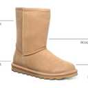 BEARPAW Women's Elle Short Iced Coffee Size 9 | Classic Suede Pull On Fashion Boot | Cozy Winter Boots for Women, Coffee 