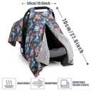 Metplus 2 in 1 Dinosaur Baby Car Seat Cover, Car Seat Canopy for Babies, Mom Multiuse Nursing Cover, Minky Baby Carrier Covers, Newborn Boy Girl, Peekaboo Opening