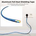 Zonon 2 Rolls Aluminum Foil Tape Heat Shield Tape Barrier Adhesive Reflective Fiberglass Thermal Insulation Reflective Material High Temp Protection(Blue,2 Inch X 32.8 ft)