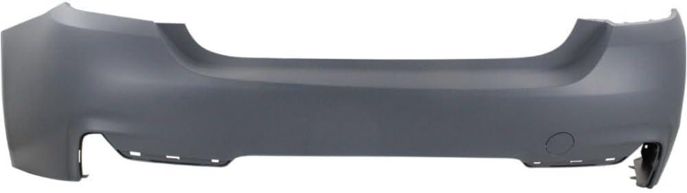 Rear Primed Bumper Cover Replacement for BMW 428I 435I 2014-2016 & 430I 440I 2017-2020 & xDrive 2014-2020 without Park Assist Sensor Cut-out