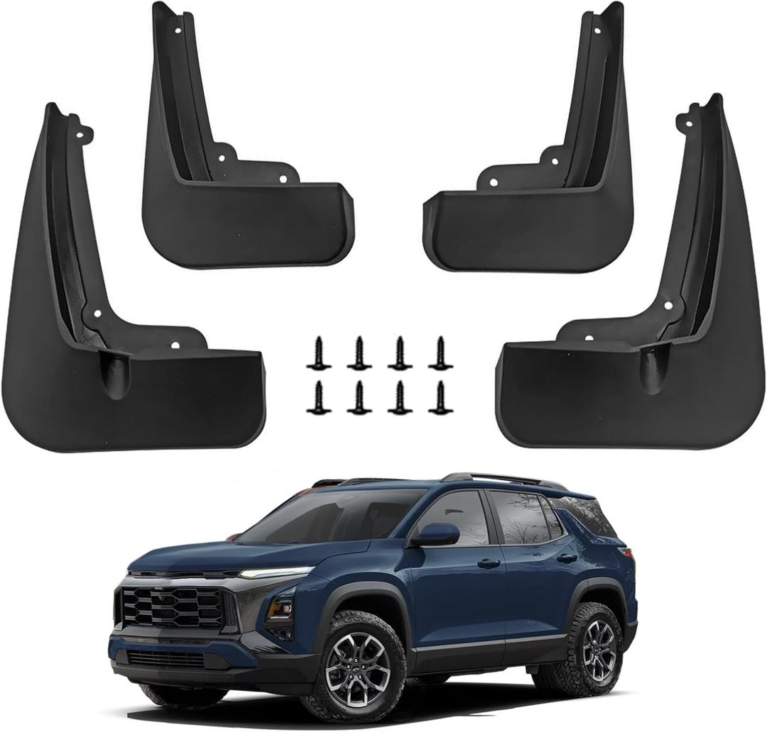 Mud Flaps for Chevy Equinox 2025 Mud Guards Splash Guards Tire Protector Mudguard Accessories Front & Rear 4pcs Set 2025