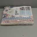 2x3 Washable Entryway Rug- Modern Oushak Rug Vintage Floral Carpet for Bedroom Non-Slip Low Pile Soft Machine Washable Doormat for Indoor Entrance, Laundry, Kitchen, Bathroom (2'x3', Pink and Blue)