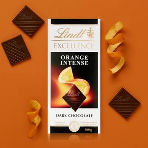 Lindt EXCELLENCE 85% Cocoa Dark Chocolate Orange Candy Bar, 3.5 oz., 12 Pack, BBD 11/30/2025