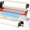 V350 Cold Hot Roll Laminator,350mm Laminating Machine,Single & Double Sided Thermal Laminator for Paper Card PVC Foil,Etc.,Digital Display & Temperature Control for Home Commercial Office School,700W