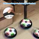 Toyk Boy Toys - LED Hover Soccer Ball - Air Power Training Ball Playing Football Indoor Outdoor Game - Birthday Gifts for Kids, Age 3 4 5 6 7 8-12 Year Old Boys - Soccer, Medium, Small
