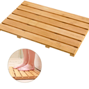 Bath Mat for Luxury Shower - Non-Slip Bamboo Sturdy Water Proof Bathroom Carpet for Indoor or Outdoor Use