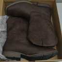 IUV Cowboy Boots For Men with Wide Square Toe Western Retro Boot Durable Classic Fashionable Embroidered Pull On Slip Resistant Boots,11