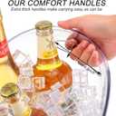 Sunnyray 4 Pack Ice Buckets Large Beer Bucket Clear Acrylic Drink Cooler Plastic Ice Beverage Tub Champagne Bottles Bucket Chiller Bin Drink Buckets for Party Barbecue Picnic Home Bar (8L)