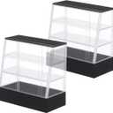 Ibasenice 2Pcs Miniature Doll House Bakery Cabinet with Sliding Doors Miniature Store Cupboard for Dollhouse Accessories and Mini Furniture Decoration 5.23X5.11X2.59In