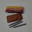 Sable Travel Watercolor Brushes, Fuumuui 4pcs Kolinsky Sable Watercolor Travel Brushes with Leather Pouch - Fine Point Rounds Dagger Flat for Watercolor Gouache Ink Painting