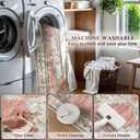 Beeiva Washable Rugs 3x5 Non Slip, Vintage Medallion Entryway Area Rug for Bedroom Indoor Medallion Ultra Thin, Low Pile Distressed Carpet for Kitchen Office Home Decor (Pink & Multi,3'x5')