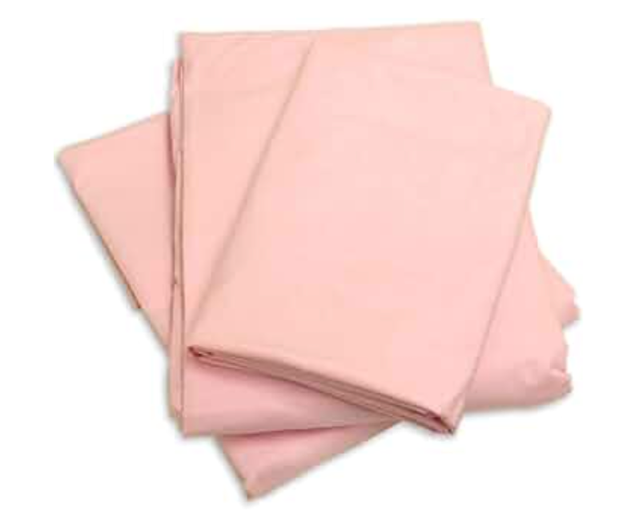 Cot Sheets (Fitted, Flat, Sets), 1 Flat Cot Sheet - Pink