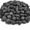 5 lbs Black Pebbles for Indoor Plants, 1-2 Inch Stones Natural Decorative Black River Rocks for Planters Aquarium Outdoor Garden Landscaping Walkways Paving and Yards