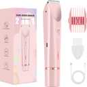 Bikini Trimmer for Women,Dermave Bikini Shaver,Electric Razors for Women Pubic Hair (Pink)