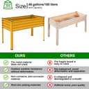 Land Guard Galvanized Raised Garden Bed with Legs, Galvanized Planter Raised Garden Boxes Outdoor(Yellow)