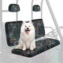 StarknightMT UTV Ranger Seat Covers, Camo Waterproof Seat Covers Compatible with Polaris Ranger 500 700 800 2002-2008 Durable 1680D Fabric with Waterproof PU Coating Camo Bench Seat Cover