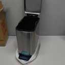 TIPGO Slim Bathroom Trash Can with Lid Soft Close, Step Pedal, 6 Liter / 1.6 Gallon Stainless Steel Trash Bin, Small Garbage Cans for Bedroom, Office, Kitchen (Silver)