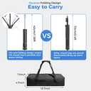 EMART 5 * 6.5ft White Photo Backdrop with Stand Kit for Photography Video StudioWhite Screen Photoshoot Background Curtain with T-Shaped Portable Backdrop Stand Carrying Bag 5 Clamps