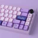 Hyekit PBT Keycaps, 132 Keycaps Dye-Sublimation Cherry Profile Botanical Keycap for Cherry MX Mechanical Keyboards (Witch Emilia)