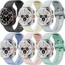 Sport Silicone Band for Samsung Galaxy Watch Ultra Bands 47mm for Men Women, Soft Breathable Waterproof Rubber Replacement Strap for Samsung Galaxy Ultra 2(2025)/Ultra(2024) Watch Band 47mm