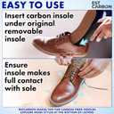 EstCarbon - Carbon Fiber Insole - 1 pc, Men 9.5, Women 10-10.5 - Unisex Orthotic Shoe Insert - Stiff Foot Plate - Turf Toe, Hallux Rigidus, Flat Feet, Plantar Fasciitis, Mortons Extension