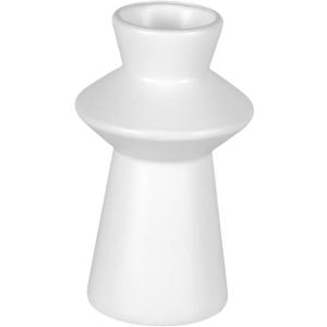 Small Vase Decorative Vase Elegant Minimalist Floral Container Desktop Ornament for Bedside TV Cabinet Housewarming Gift, White